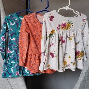 3T Girls Floral & Paisley Long Sleeve Set Of 3